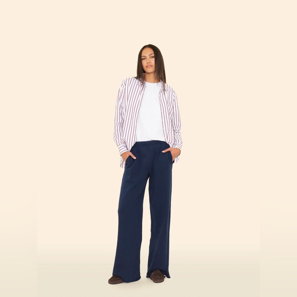 NWT XIRENA Emmetts Sweatpants Navy Blue Cotton Fleece Sold Out Set XS